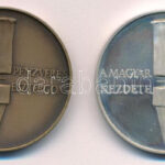 Lapis András (1942-) 1984. 'MÉE Esztergom - A magyar pénzverés kezdete' Ag és bronz emlékérempár (35,92g/0.800/42,5mm) T:1,1- Adamo EM2