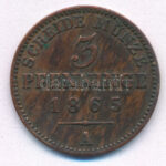 Német Államok / Poroszország 1865A 3pf Cu T:2 German States / Prussia 1865A 3 Pfennig Cu C:XF Krause KM# 482