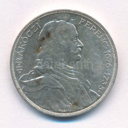 1935. 2P Ag 'Rákóczi' T:1-,2 patina, kis karc Adamo P7.2