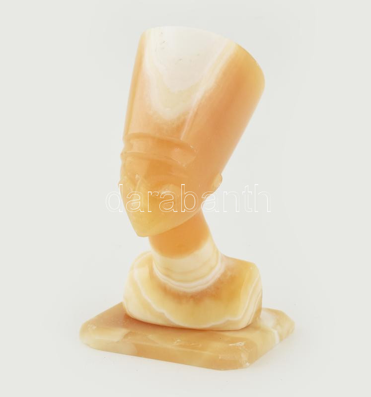 Ónix egyiptomi figura, orra sérült, m: 18 cm