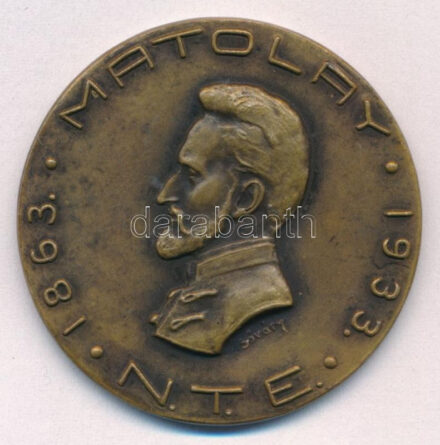 Sóváry János (1895-1966) / Ludvig József ~1930. 'Nemzeti Torna Egylet - 1863 - Matolay / Épség - Erő - Egyetértés' kétoldalas bronz emlékérem (40mm) T:1-
