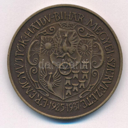 Tóth Sándor (1933-) 1987. 'MÉE Hajdú-Bihar Megyei szervezete / Rákóczi György' bronz emlékérem (42,5mm) T:1,1- Adamo DE10