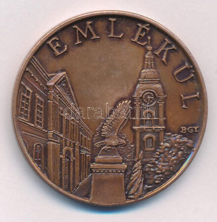 Bognár György (1944-) ~1990-2000. 'Emlékül / Városi Jogú Nagyközségi Közös Tanács - Kunszentmiklós' kétoldalas bronz emlékérem (42,5mm) T:1