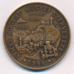 Bognár György (1944-) 1986. 'A MÉE Nógrád megyei szervezete - 'Báró Pálffy Miklós főkapitány' bronz emlékérem (42mm) T:1- Adamo ST7