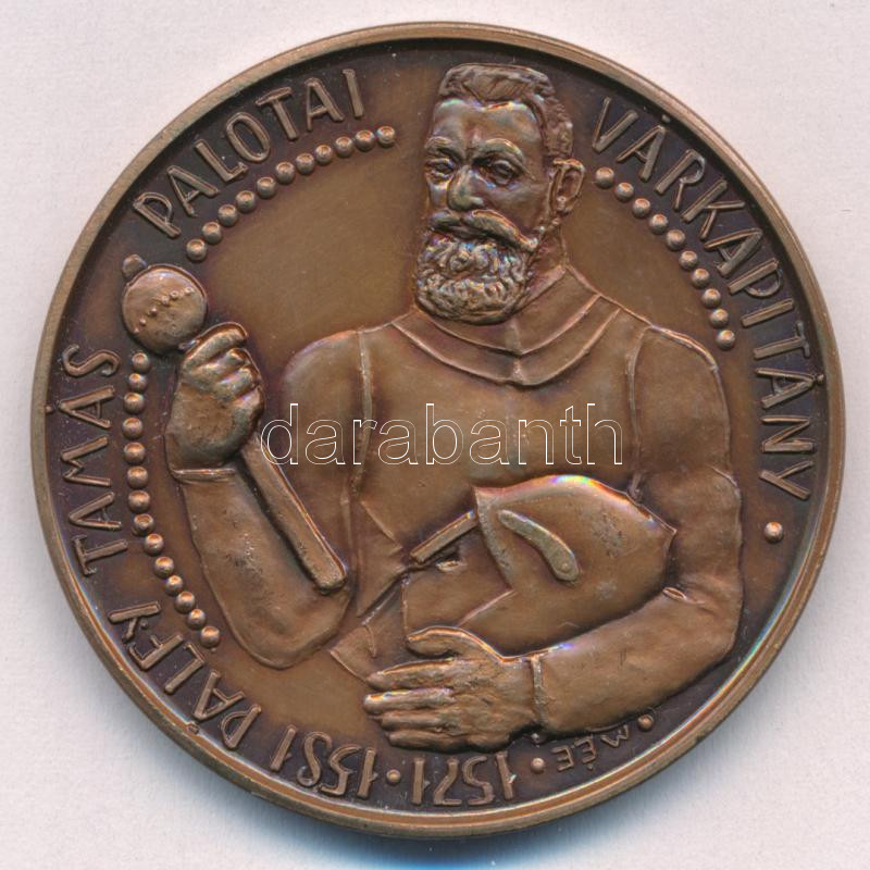 Buda István (1952-) 1987. 'MÉE Budapest - Pálfy Tamás Palotai Várkapitány' bronz emlékérem (42,5mm) T:1 Adamo BP23