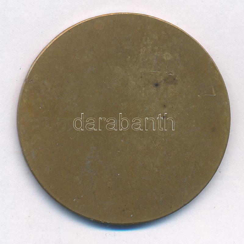 Merényi J. Gina (1894-1954) 1937. 'Nemzetközi Asszonyhét - Budapest' egyoldalas bronz emlékérem (35mm) T:1- patina - Image 2