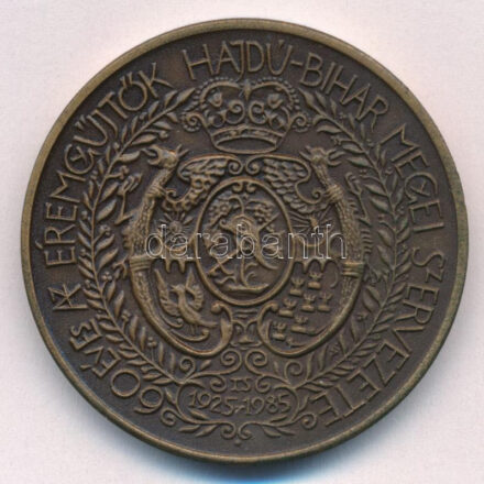 Tóth Sándor (1933-) 1985. 'MÉE Hajdú-Bihar Megyei szervezete / Apangyalfalvi Apafi Mihály' bronz emlékérem (42,5mm) T:1 Adamo DE6