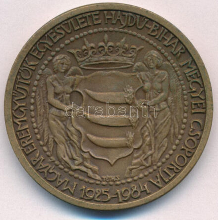 Tóth Sándor (1933-) 1984. 'MÉE Hajdú-Bihar Megyei szervezete / Somlyói Báthory István' bronz emlékérem (42,5mm) T:1- Adamo DE5