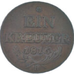 1816B 1kr Cu T:VF Huszár 2058, Unger III.: 1406.a