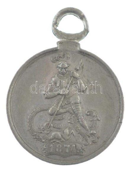 Németország 1874. 'Egységben az erő' kétoldalas emlékérem füllel (26mm) T:2 Gemany 1874. 'Eintracht Macht Starck' two sided medallion with ear (26mm) C:XF