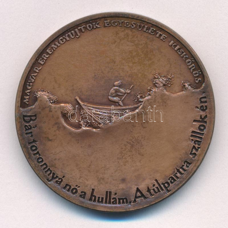 Lapis András (1942-) 1990. 'Petőfi útja sorozat VI. / Magyar Éremgyűjtők Egyesülete kiskőrösi csoportja' kétoldalas bronz emlékérem (42,5mm) T:1- patina Adamo KK8 - Image 2