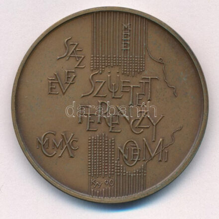 Kiss György (1943-2016) 1990. 'Száz éve született Ferenczy Noémi - MÉE' kétoldalas bronz emlékérem (42,5mm) T:1 patina Adamo BP30