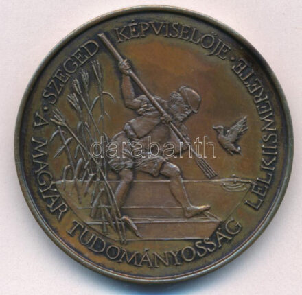 Lapis András (1942- ) 1985. '150 éve született Hermann Ottó - MÉE Szeged / Szeged képviselője - A magyar tudományosság lelkiismerete' bronz emlékérem (42,5mm) T:1 Adamo SG13