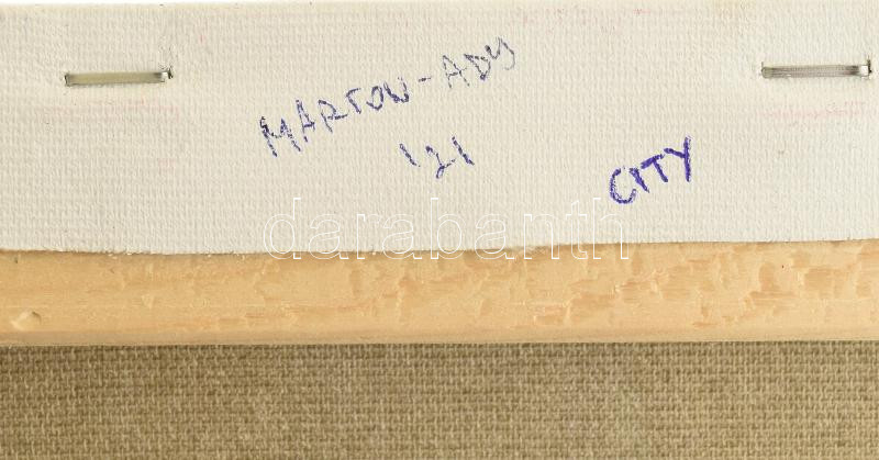 Marton-Ady Gergely (1980-): City. Akril, vászon. Jelzett a hátoldalán. 60x80 cm - Image 2