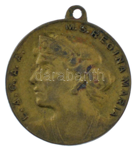 Románia ~1890-1910. 'Mária királyné' Cu-Zn érem (21mm) T:2 Romania ~1890-1910. 'M.S. Regina Maria' Cu-Zn medallion (21mm) C:XF