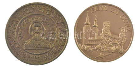 Tóth Sándor (1933-2019) 1986. ' Szent László / Szabolcsi Földvár' bronz emlékérem (42,5mm) + DN 'Gurki dóm' aranyozott bronz emlékérem (40mm) T:1,1-