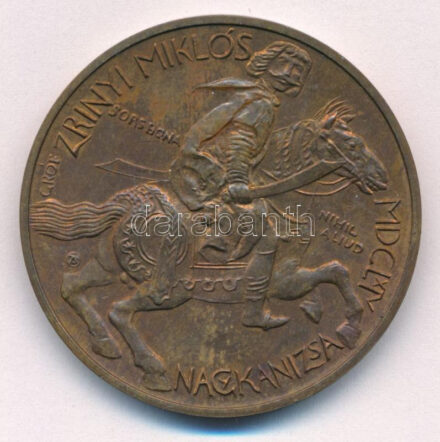 Tóth Sándor (1933- ) 1985. 'Zrínyi Miklós / 15 éves a MÉE Nagykanizsai csoportja 1970-1985' Br emlékérem (42,5mm) T:1- Adamo NK2