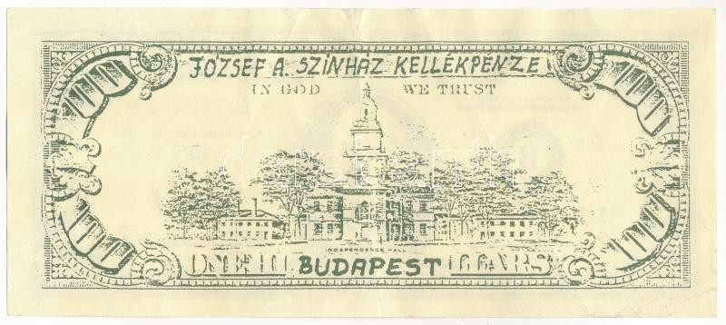 DN 100$ 'József Attila Színház' színházi kellékpénz vízjeles papíron T:III - Image 2