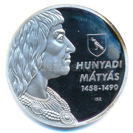 ifj. Szlávics László (1959-) 2011. 'Nagy Magyarok / Hunyadi Mátyás 1458-1490' kétoldalas ezüstözött Cu emlékérem kapszulában (40mm) T:PP