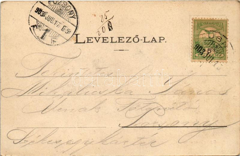 1903 Tusnádfürdő, Baile Tusnad; Gyógyterem. Brunner C. kiadása / spa, bath (fl) - Image 2