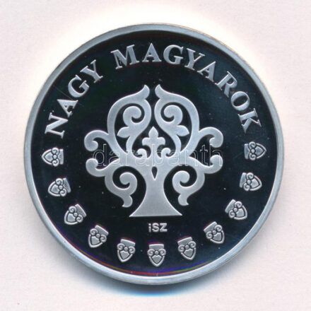 ifj. Szlávics László (1959-) 2011. 'Nagy Magyarok / Hunyadi Mátyás 1458-1490' kétoldalas ezüstözött Cu emlékérem kapszulában (40mm) T:PP kis patina