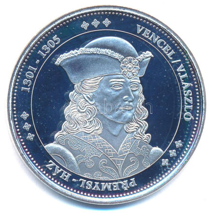 DN 'Magyarország Keresztény Királyai / Vencel 1301-1305' Ag emlékérem (20g/0.333/38mm) T:PP