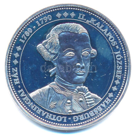 DN 'Magyarország Keresztény Királyai / II. József 1780-1790' Ag emlékérem (20g/0.333/38mm) T:PP