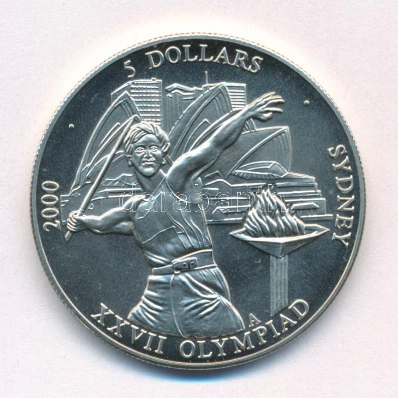 Libéria 2000. 5D Cu-Ni 'XXVII. Olimpiai Játékok - Sydney' T:BU Liberia 2000. 5 Dollars Cu-Ni 'XXVII Olympic Games - Sydney' C:BU Krause KM#735
