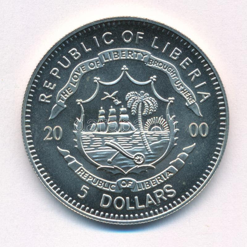 Libéria 2000. 5D Cu-Ni 'XXVII. Olimpiai Játékok - Sydney' T:BU Liberia 2000. 5 Dollars Cu-Ni 'XXVII Olympic Games - Sydney' C:BU Krause KM#735 - Image 2