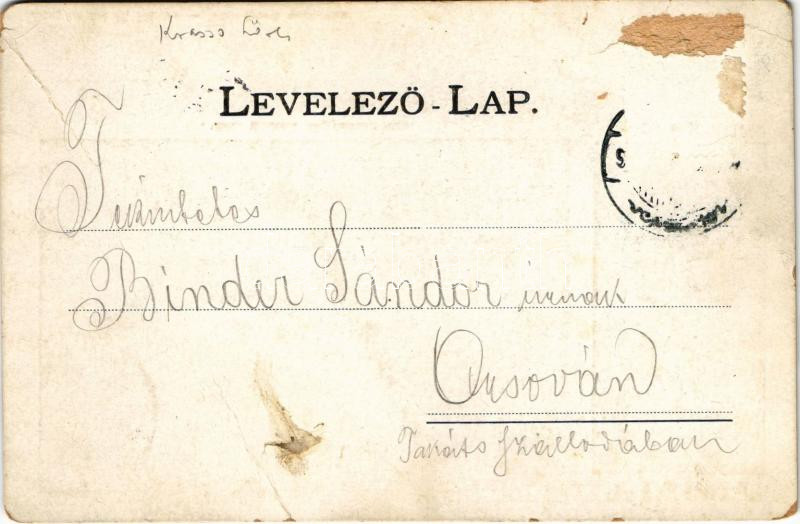 Lugos, Lugoj; M. kir. állami főgimnázium, tanuló. Auspitz Adolf kiadása / grammar school, student (kopott sarkak / worn corners) - Image 2