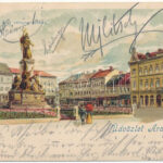 1899 (Vorläufer) Arad, A 13 vértanú szobor / martyrs statue. Bloch H. Art Nouveau, litho (EK)