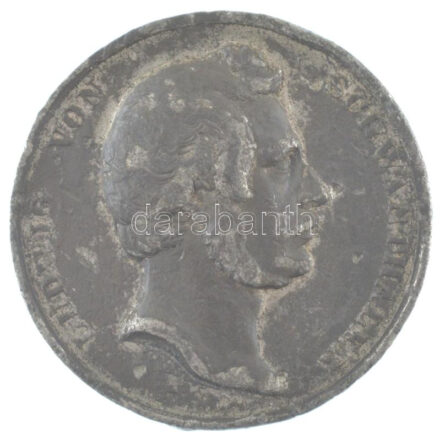 Német Államok / Bajorország ~1850 'Ludwig von Schwanthaler / Szoboravatás' kétoldalas Sn emlékérem. Szign.: 'Birnböck F' (41mm) T:2-,3 ph Gerrman States / Bavaria ~1850. 'Enthüllung der Bavaria-Statue von Ludwig Schwanthaler' two sided Sn