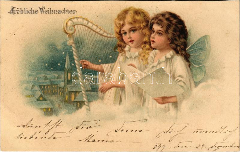 Karácsony / Fröhliche Weihnachten / Christmas greeting. litho