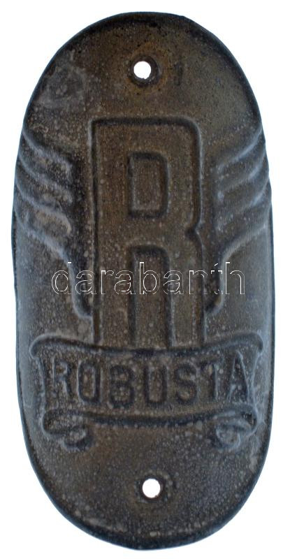DN 'Robusta' kerékpár vázra szerelhető bronz jelvény (37x73mm) T:2,2- ND 'Robusta- St.Étienne' bronze badge that can be mounted on a bicycle frame (37x73mm) C:XF,VF