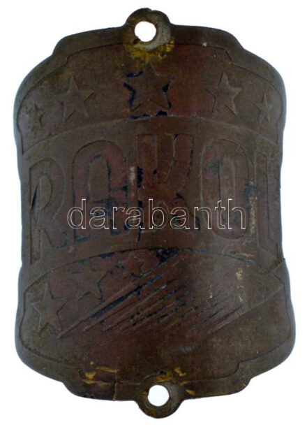 DN 'Rakol' kerékpár vázra szerelhető bronz jelvény (33x46mm) T:2,2- kis rep. ND 'Rakol' bronze badge that can be mounted on a bicycle frame (33x46mm) C:XF,VF small crack