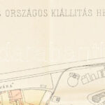 1896 Az Ezredéves kiállítás helyszínrajza térkép 86x53 cm Hajtva - Image 3