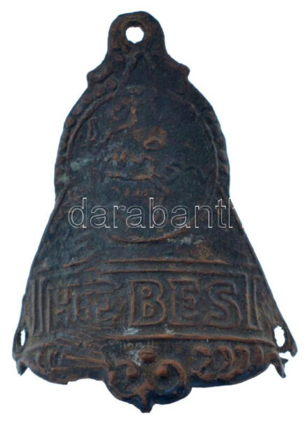 DN 'The Best' kerékpár vázra szerelhető bronz jelvény (35x57mm) T:2,2- ND 'The Best' bronze badge that can be mounted on a bicycle frame (35x57mm) C:XF,VF