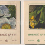Horské Kvety - 2 modern hegyi virágos képeslap sorozat, egyenként 8 lappal, tokban
