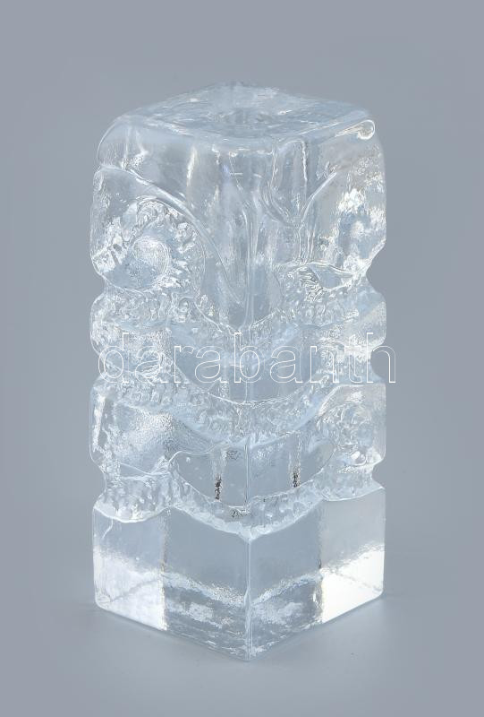 Német orchidea váza, jelzés nélkül, hibátlan, m: 16 cm