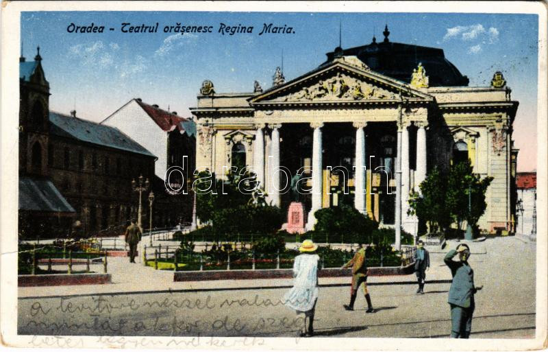 1928 Nagyvárad, Oradea; Teatrul orasenesc Regina Maria / theatre (fa)