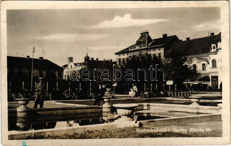 Szatmárnémeti, Satu Mare; Horthy Miklós tér, Dermata / square, shops (Rb)