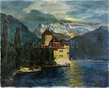 Csontváry jelzéssel: Kastély. Olaj, vászon. 40x50 cm.