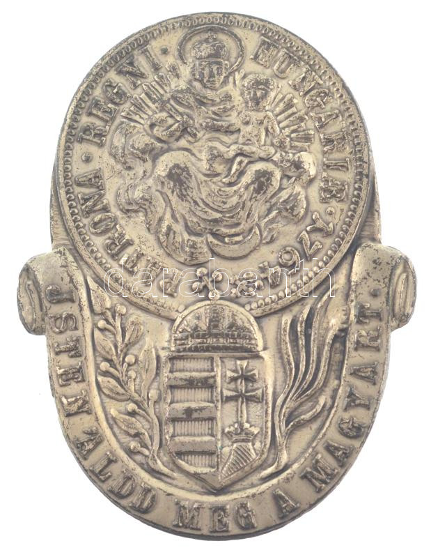 DN 'Patrona Regni Hungariae 1764 - Isten, áldd meg a magyart!' fém lemezjegyvény (41x31mm) T:2