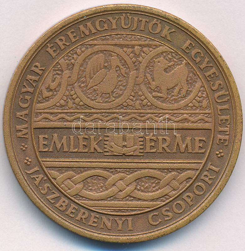 Lisztes István (1942-) 1973. 'MÉE - Jászberényi Csoport / Pest-Buda-Óbuda egyesítésének századik évfordulójára' kétoldalas bronz emlékérem (42,5mm) T:1- kis patina - Image 2