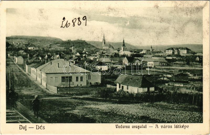 Dés, Dej; Vederea orasului / látkép. Medgyesi Lajos kiadása / general view (ragasztónyom / glue marks)