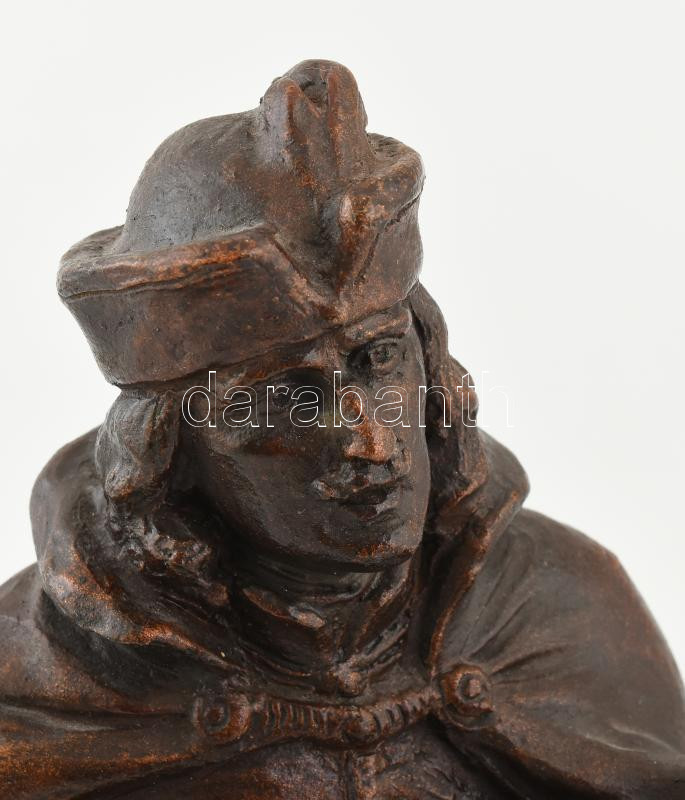 Nagy Gyula: Tinódy. Festett terrakotta. Kopásokkal, m: 35 cm - Image 2