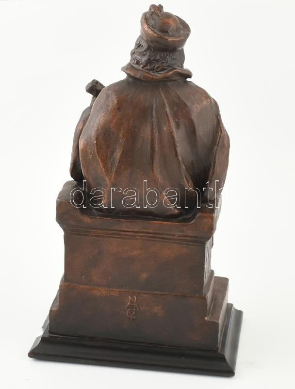 Nagy Gyula: Tinódy. Festett terrakotta. Kopásokkal, m: 35 cm - Image 3