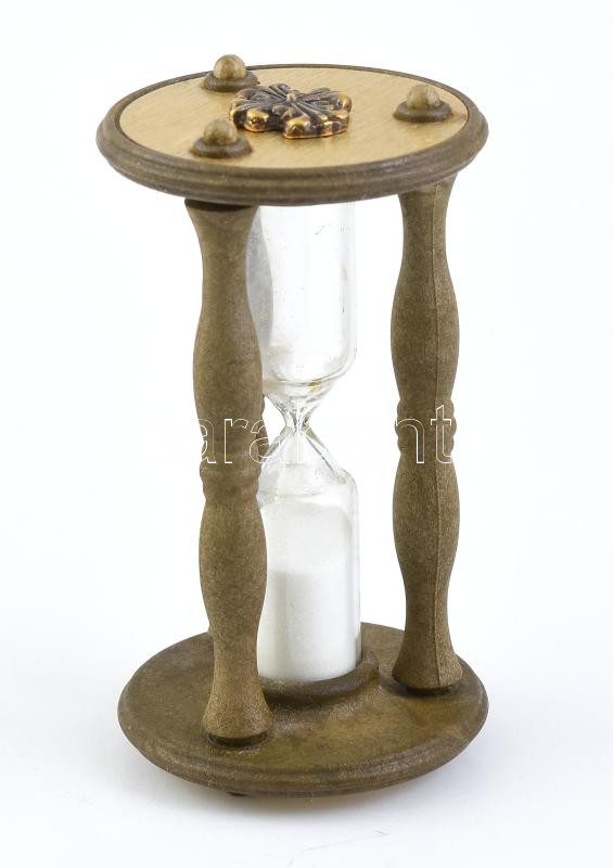 Asztali homokóra, kopott, m: 12 cm