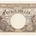 Románia 1941. 2000L '0419 E.0211' T:II hajtatlan Romania 1944. 2000 Lei C:XF unfold Krause P#54
