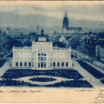 1899 (Vorläufer) Zagreb, Agram, Zágráb; Trg Franje Josipa / Franz Josefs-Platz / square (vágott / cut)